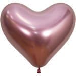 Сердце Хром Розовый