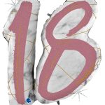 Шар Цифра 18 Розовое Золото 97см