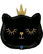 Фигура Котенок Принцесса (черный) 66 см